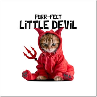 cute evil kitten Posters and Art